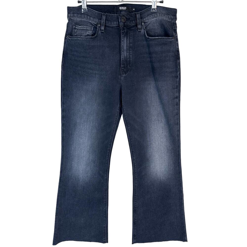 Hudson Women Barbara Bootcut Jeans Size 30 Black High Waist NEW